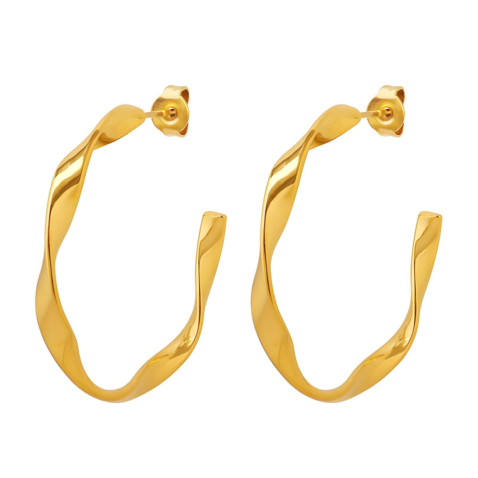 Twist of Gold Hoops