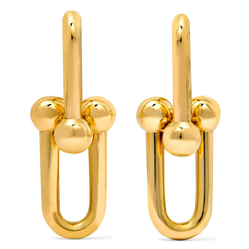 Golden Interlock Earrings