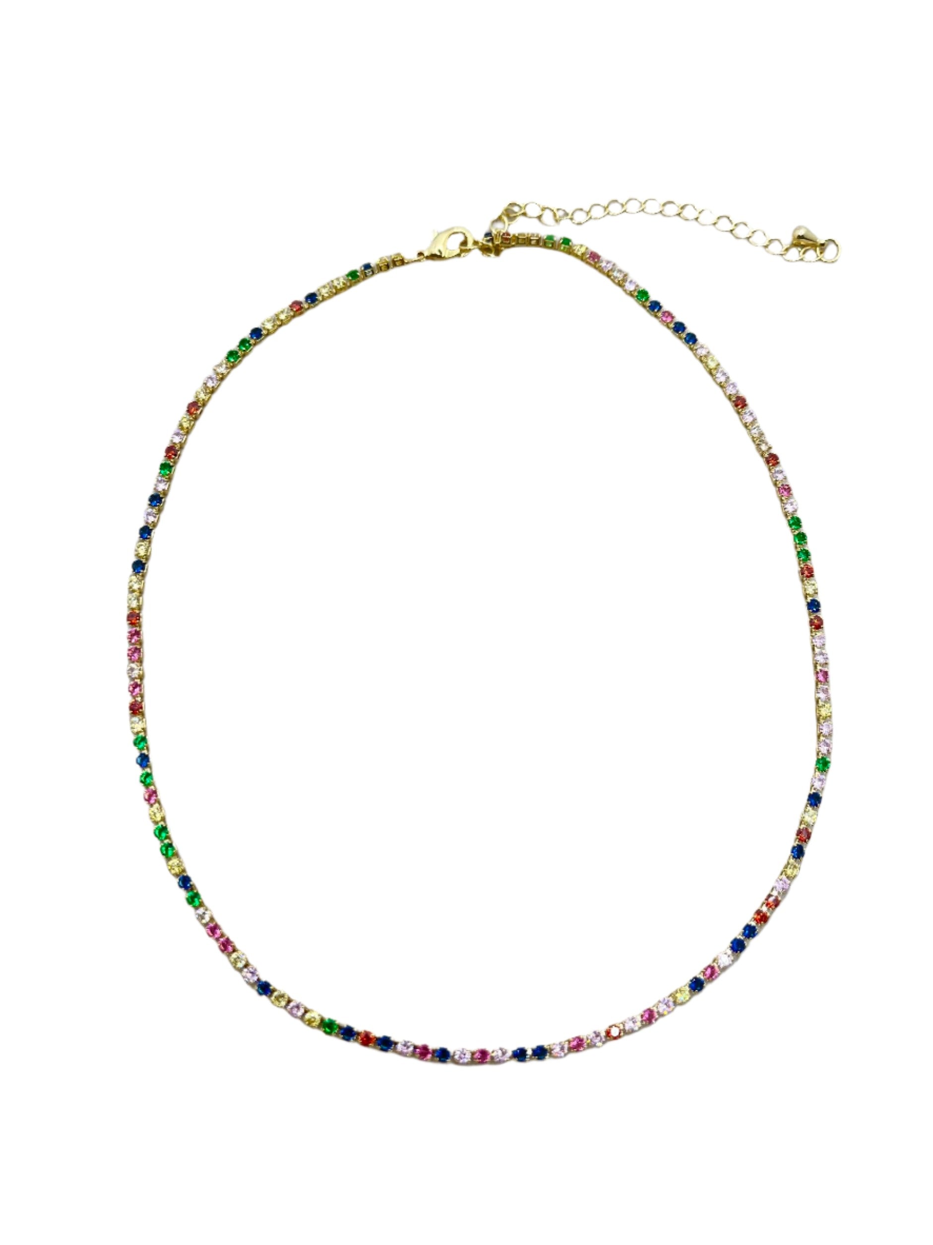 Rainbow Tenis Necklace