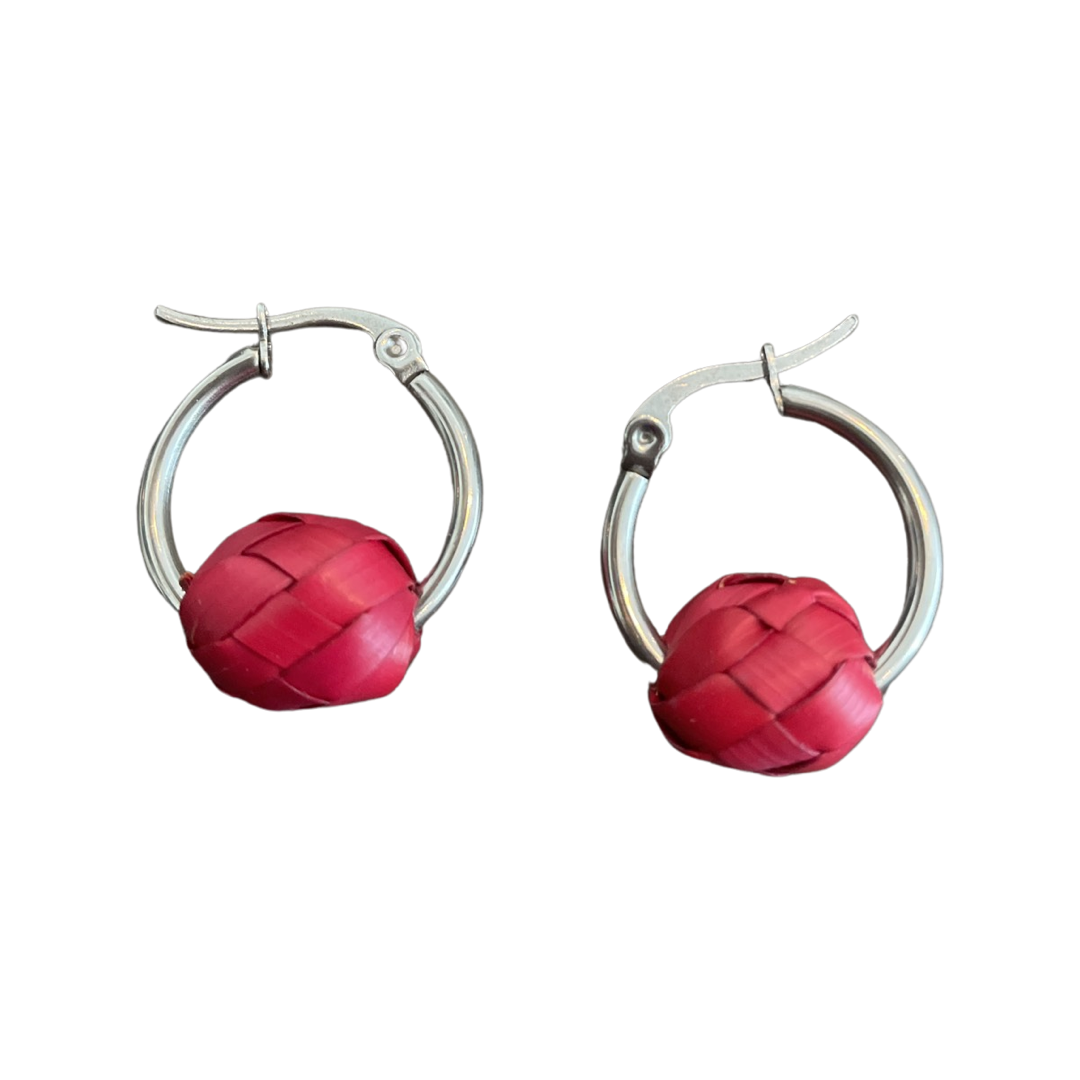 Petite Palma Hoops - Silver (Various Colors)