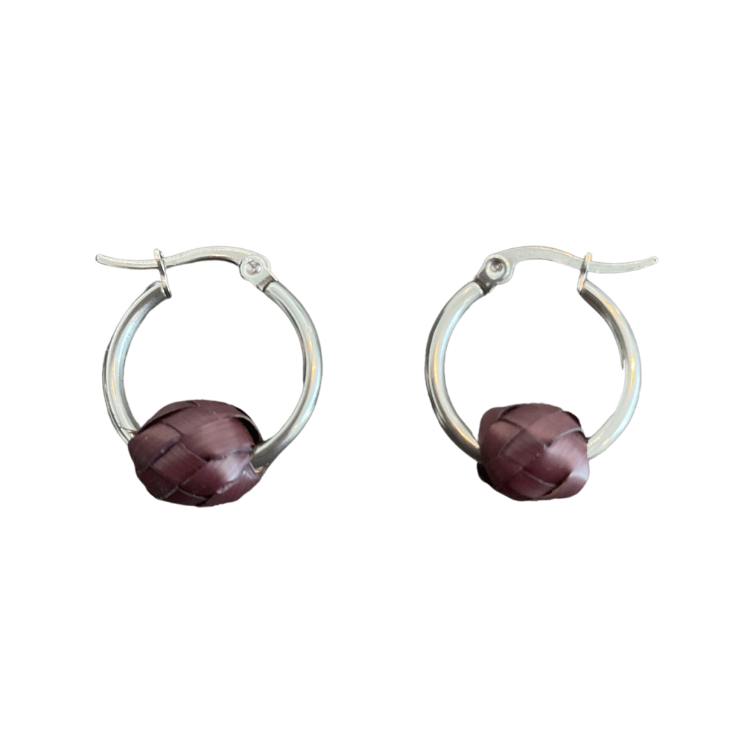 Petite Palma Hoops - Silver (Various Colors)