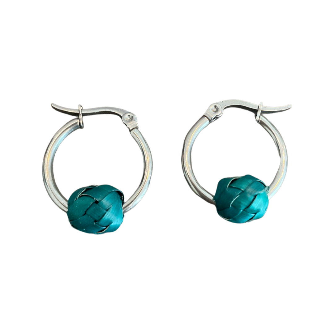 Petite Palma Hoops - Silver (Various Colors)