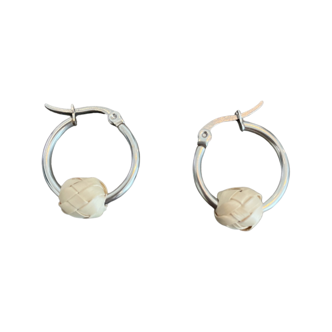 Petite Palma Hoops - Silver (Various Colors)