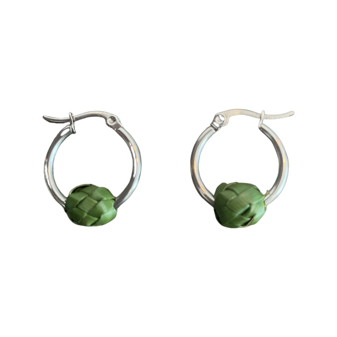 Petite Palma Hoops - Silver (Various Colors)